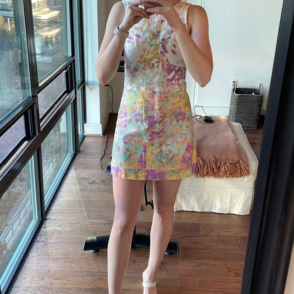 Multicolored Tibi mini dress